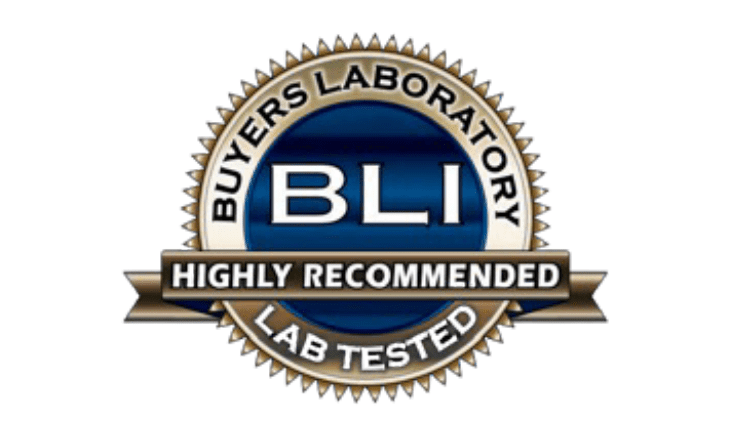 BLI-Highly-Recommended A round, gold and blue badge with the text “BUYERS LABORATORY BLI” in the center, featuring banners that read “HIGHLY RECOMMENDED,” “LAB TESTED,” and recognizing GoodSuite’s excellence.