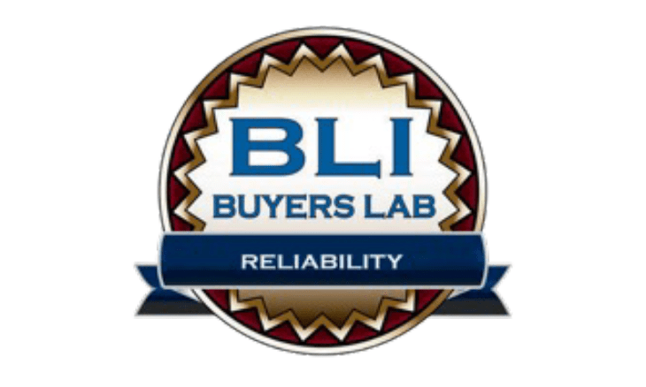BLI-Reliability A round, gold and red badge with BLI BUYERS LAB in blue letters and a dark blue banner below that reads RELIABILITY, highlighting GoodSuite’s trusted performance.