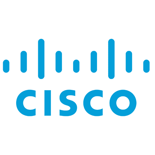 The image shows the Cisco logo with the word cisco in lowercase blue letters below a series of vertical blue bars of varying heights, set on a light gray background.