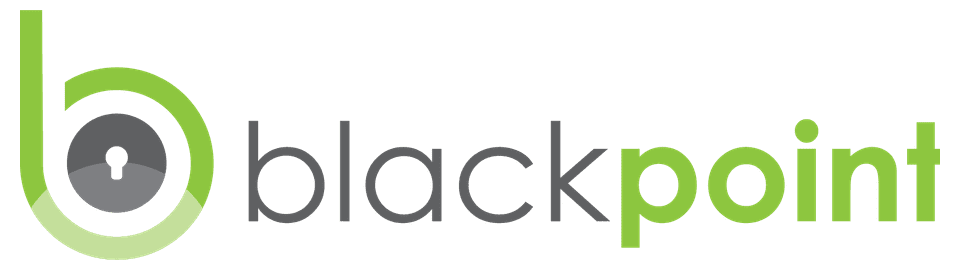 blackpoint-cyber Logo with a green and gray circular b design on the left, followed by the word blackpoint in lowercase letters—black in gray, point in green—reflecting a modern approach to cybersecurity.
